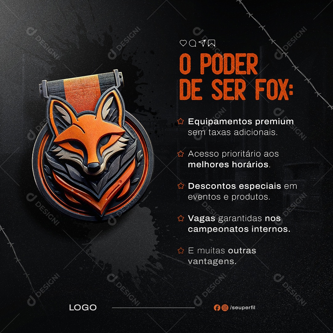 Paintball O Poder de Ser Fox Social Media PSD Editável