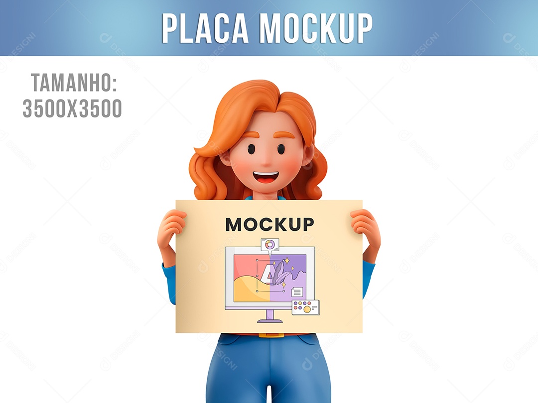 Placa Mockup PSD Editável