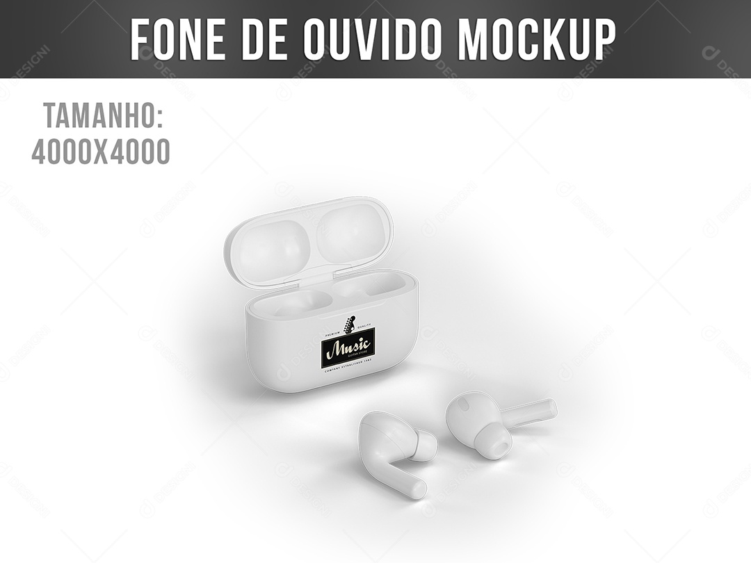 Mockup De Fone De Ouvido PSD Editável