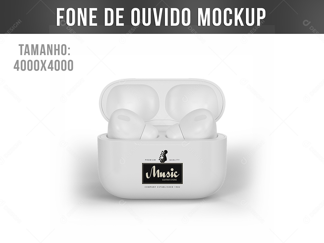 Mockup De Fone De Ouvido PSD Editável
