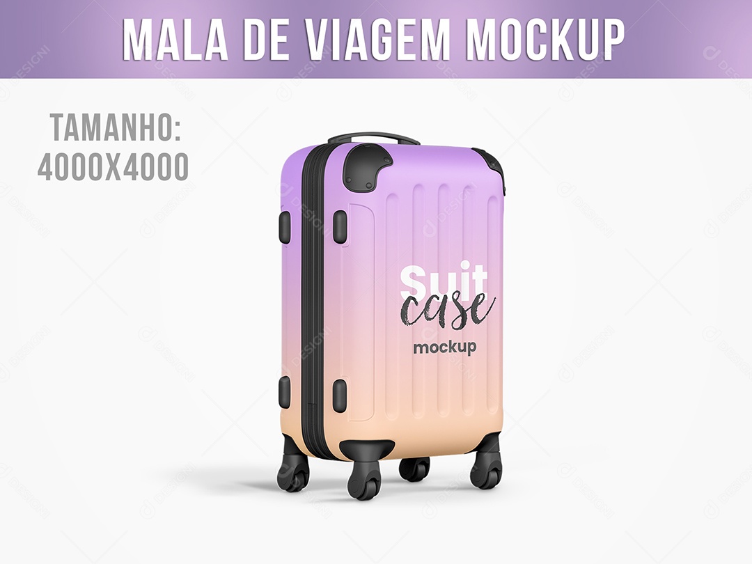 Mala de Viagem Mockup PSD Editável