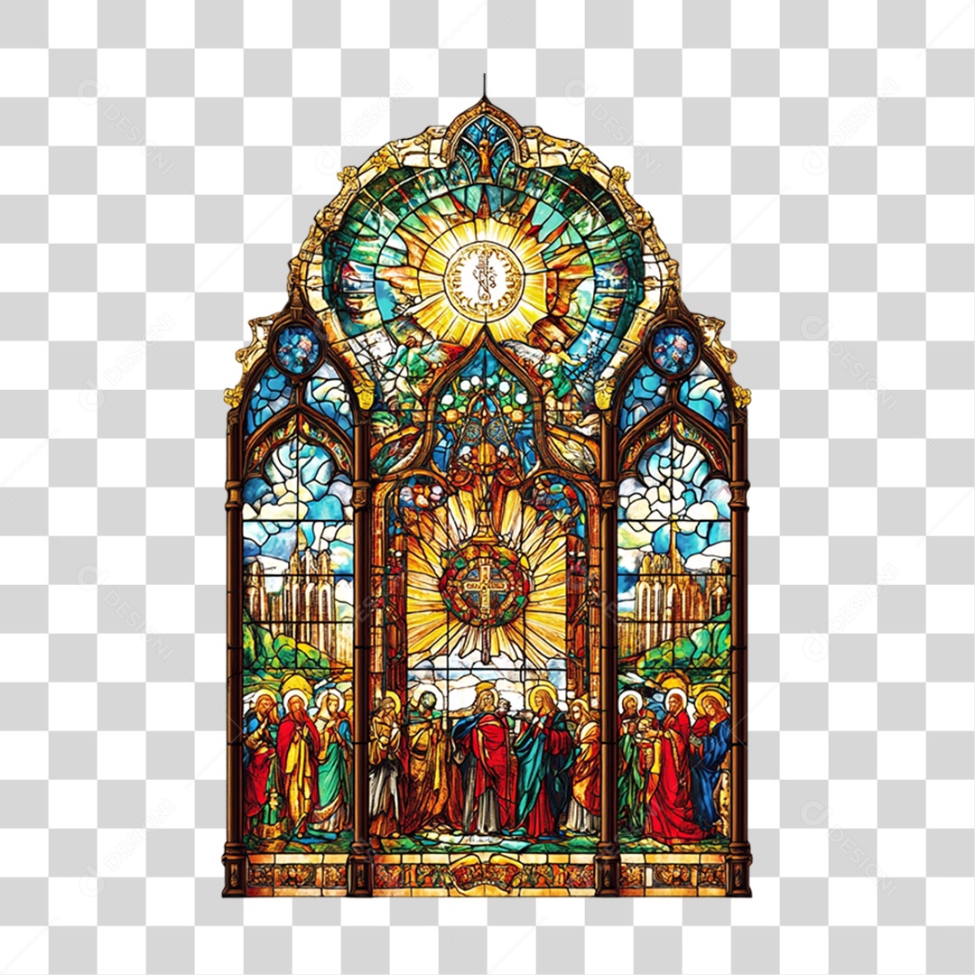 Vidro de Igreja Janela PNG Transparente