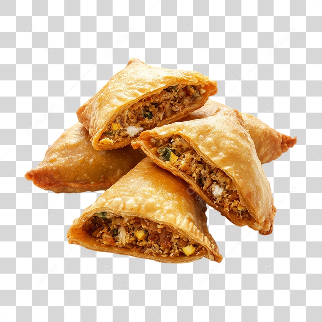 Cesta com Salgados Lanche PNG Transparente