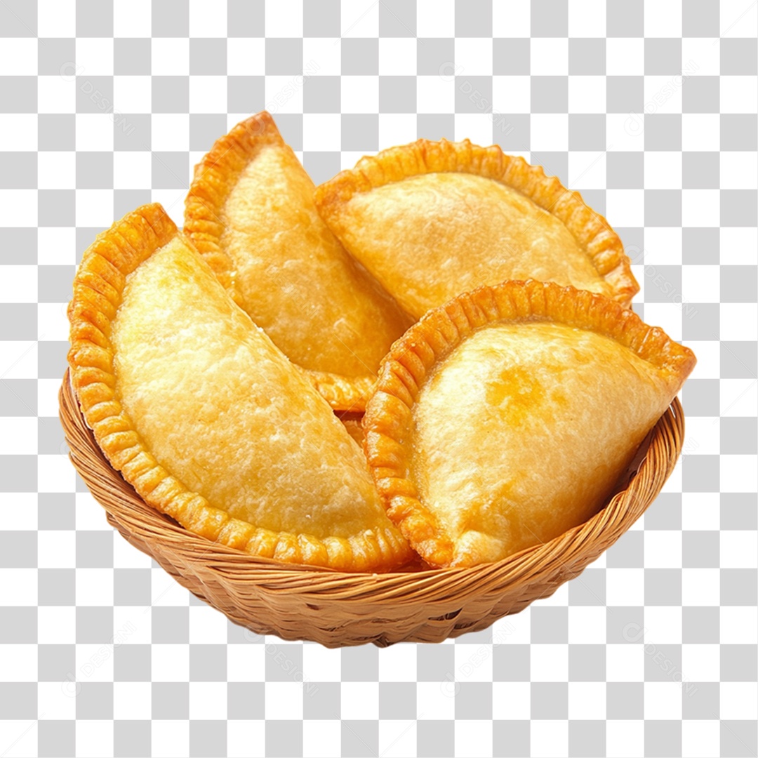 Cesta com Salgados Lanche PNG Transparente