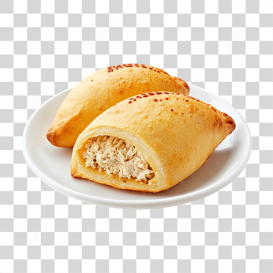 Prato com Salgados Lanche PNG Transparente