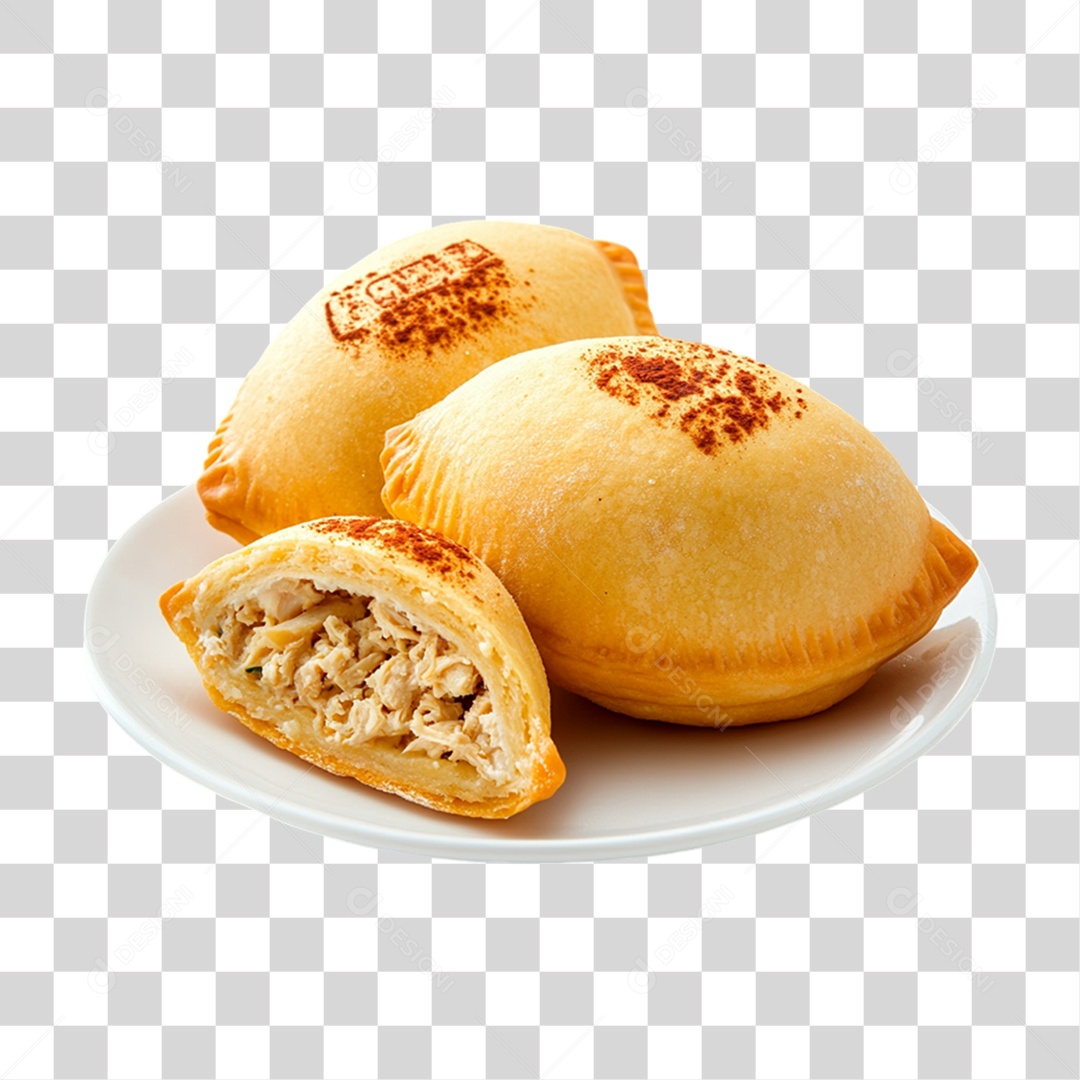 Prato com Salgados Lanche PNG Transparente