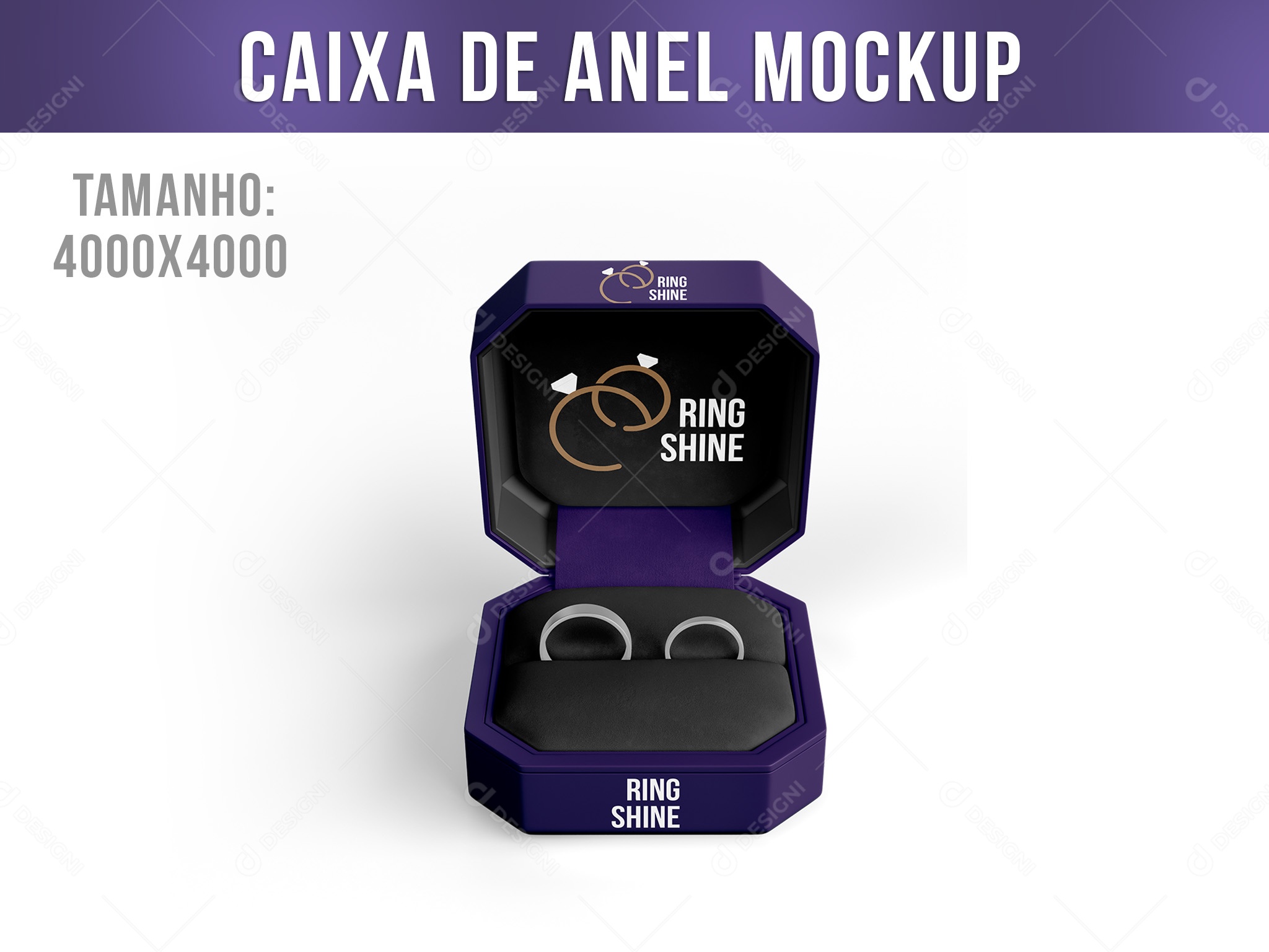 Caixa de Anel Mockup PSD Editável