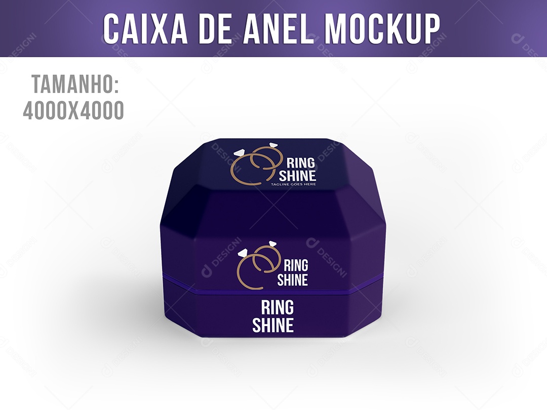 Caixa de Anel Mockup PSD Editável