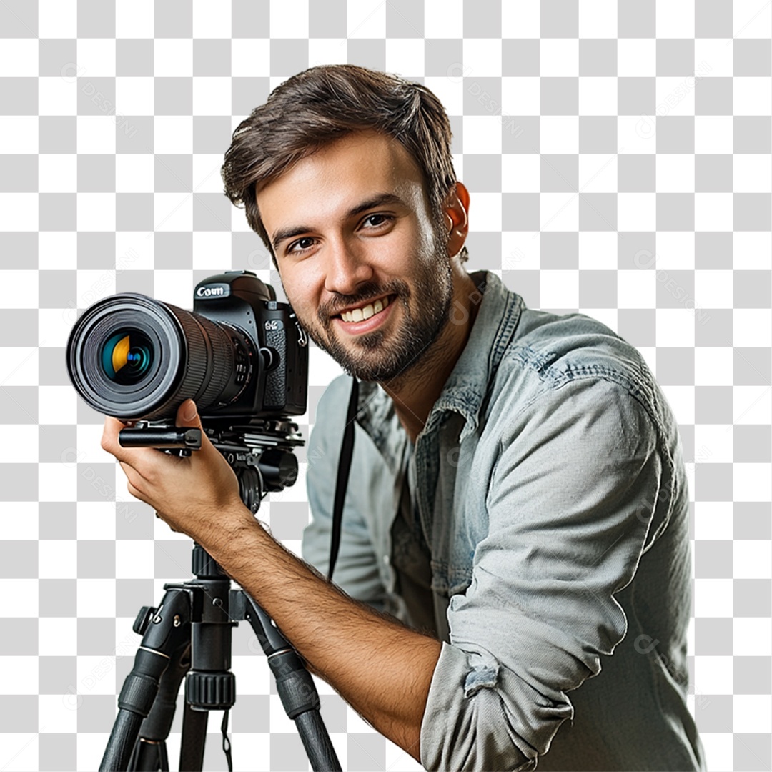 Homem Fotógrafo PNG Transparente