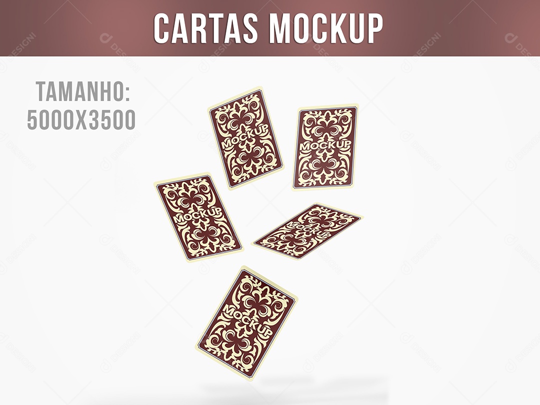 Cartas Mockup PSD Editável