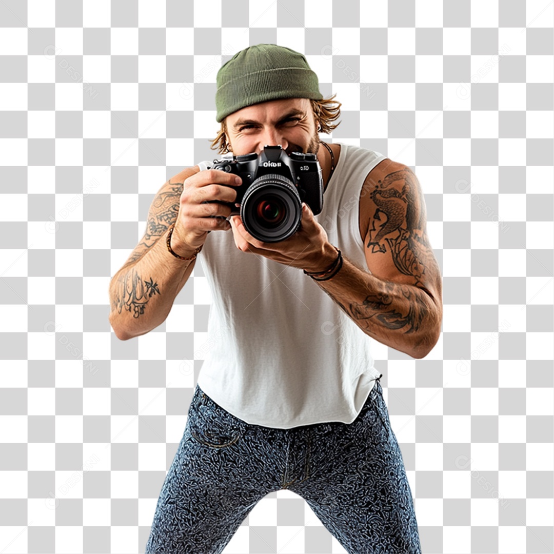 Homem Fotógrafo PNG Transparente