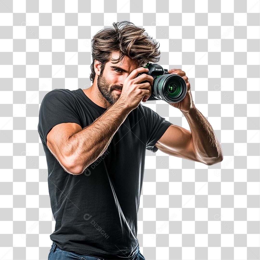 Homem Fotógrafo PNG Transparente