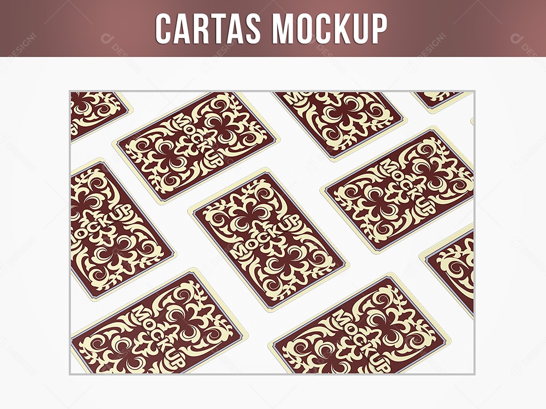 Cartas Mockup PSD Editável