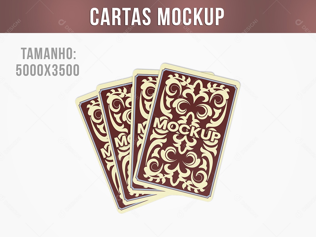 Cartas Mockup PSD Editável