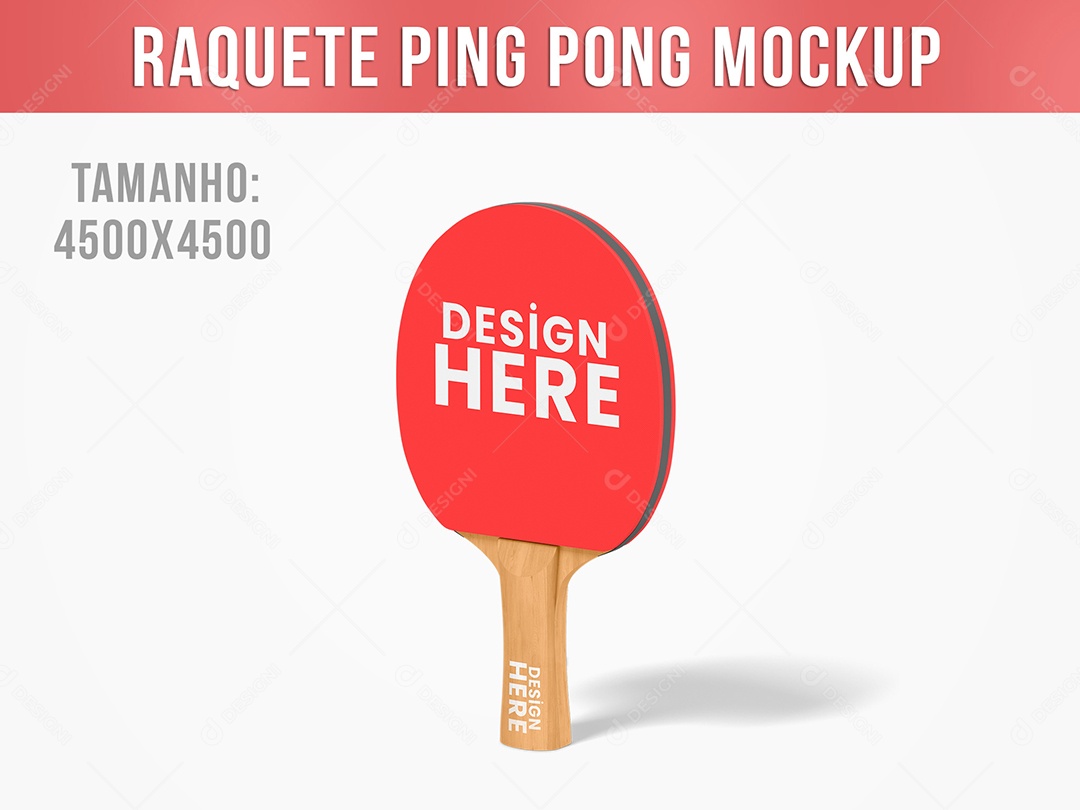 Raquete de Ping Pong Mockup PSD Editável