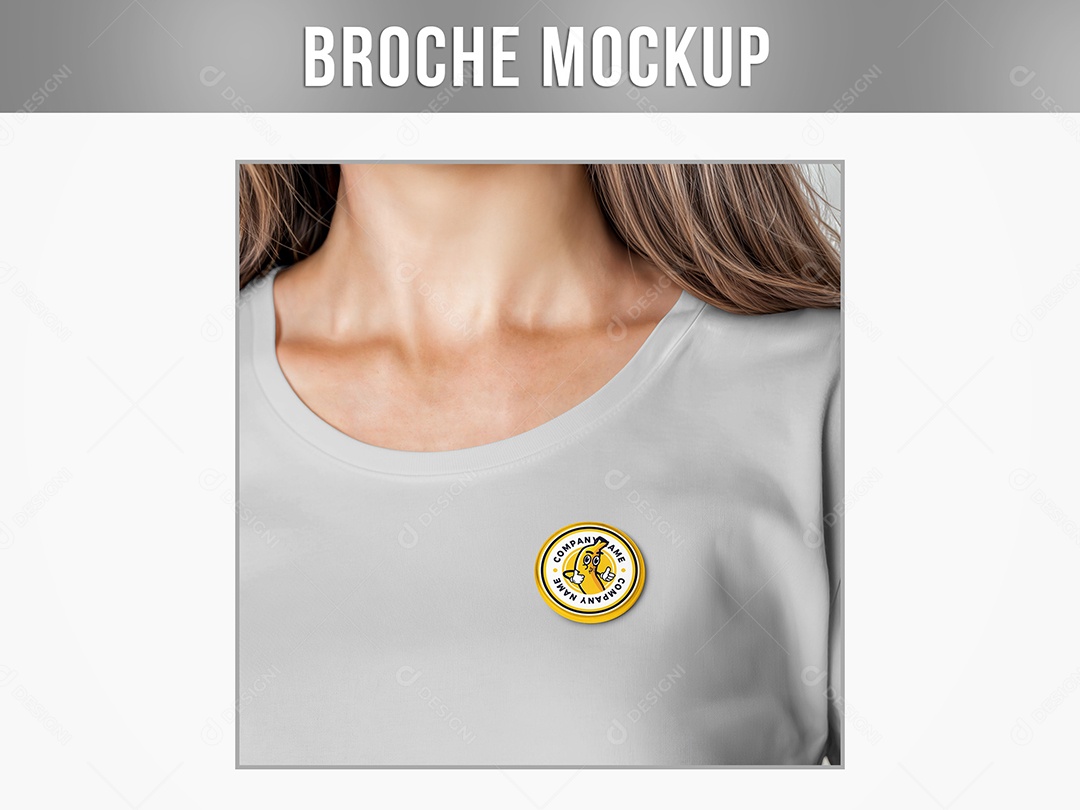 Broche Mockup PSD Editável