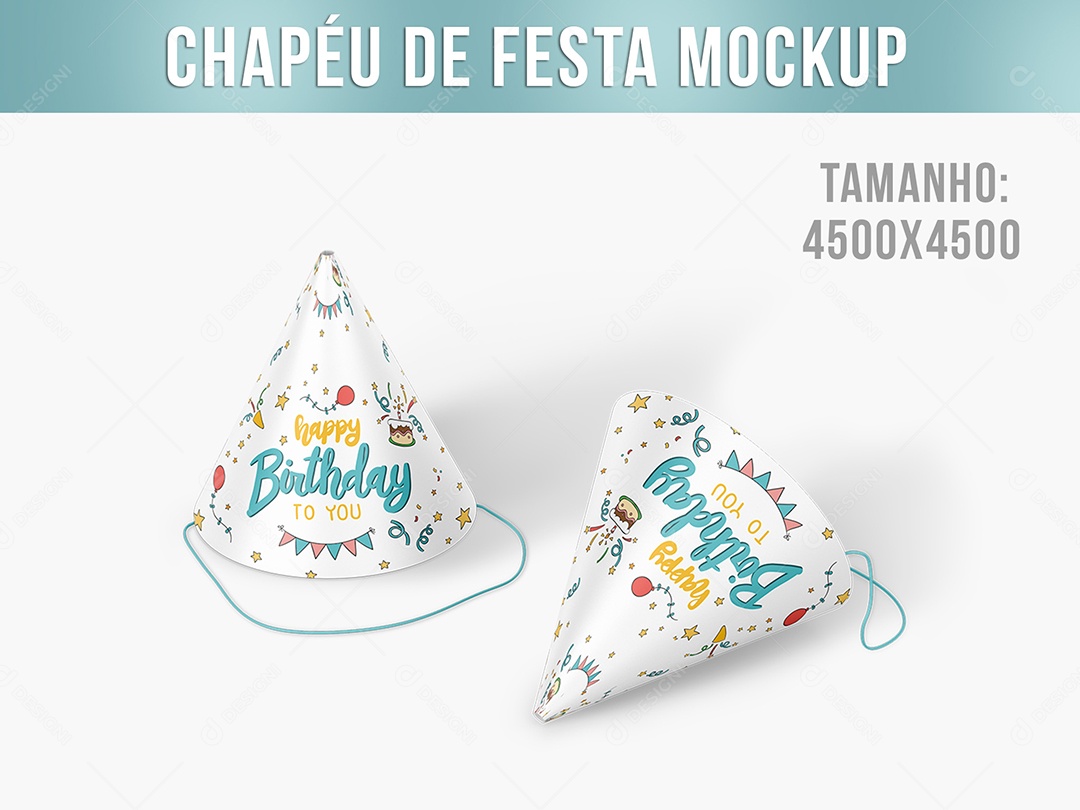 Chapéu de Festa Mockup PSD Editável