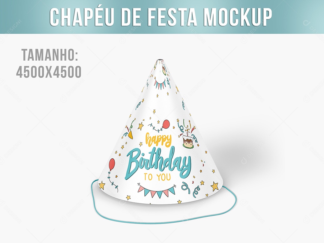 Chapéu de Festa Mockup PSD Editável