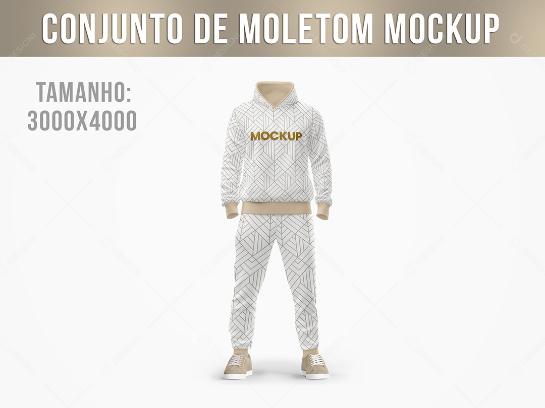 Conjunto de Moletom Mockup PSD Editável