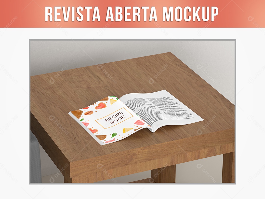 Revista Aberta Mockup PSD Editável