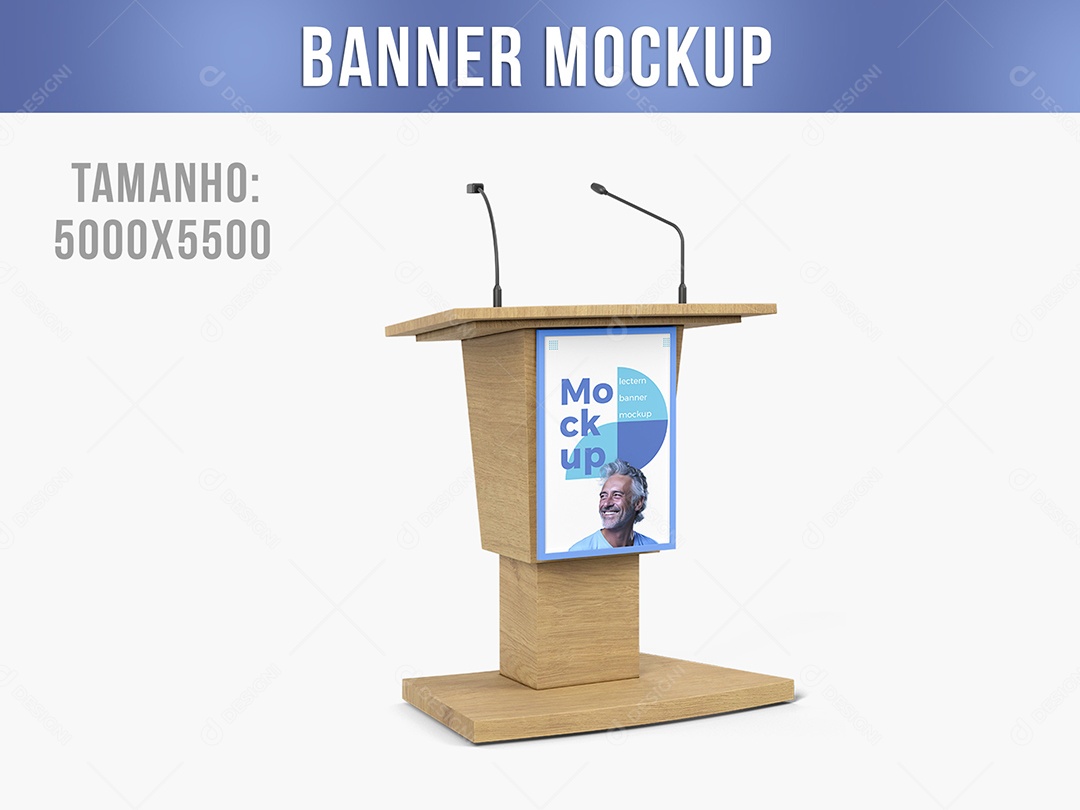 Banner Frente Mockup PSD Editável