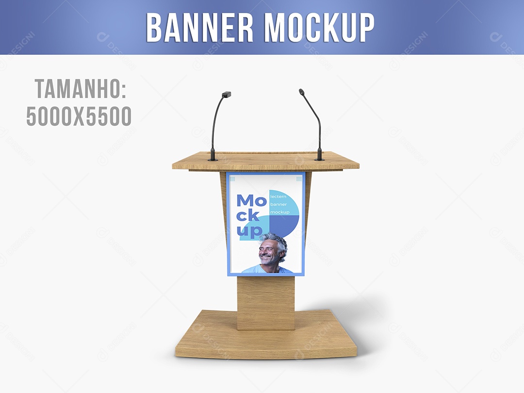 Banner Frente Mockup PSD Editável