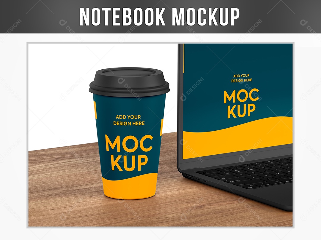 Mockup Notebook PSD Editável