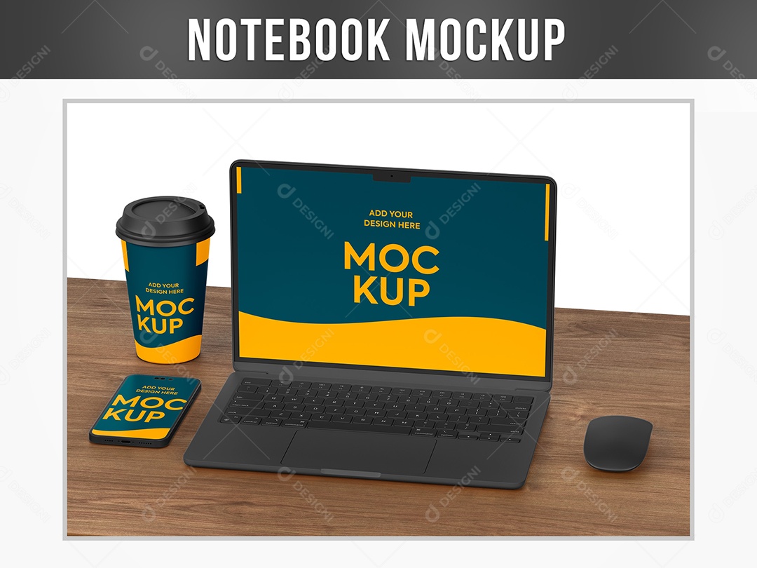 Mockup Notebook PSD Editável