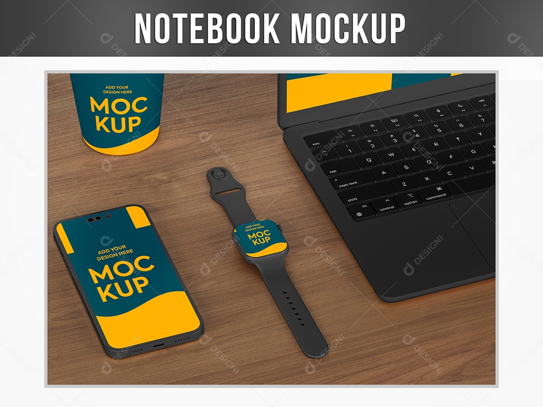 Mockup Notebook PSD Editável
