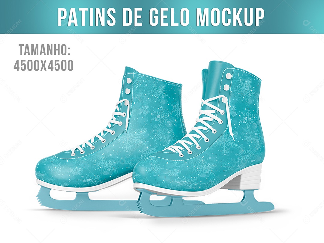 Patins de Gelo Mockup PSD Editável