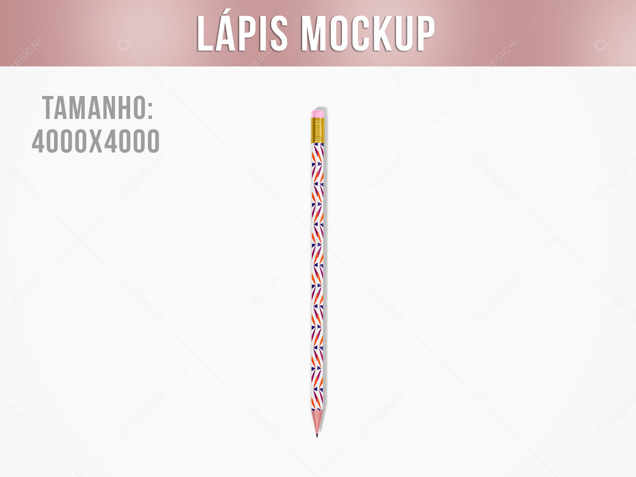 Lápis Mockup PSD Editável