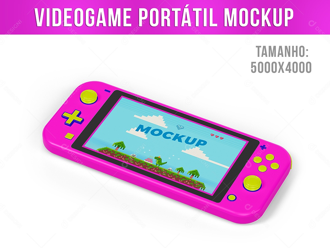 Video Game Portátil Mockup PSD Editável