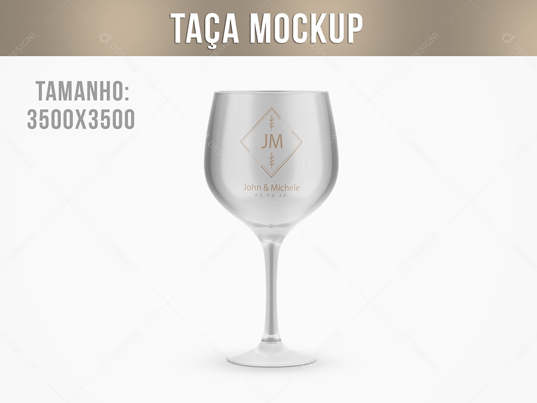 Taça Mockup PSD Editável