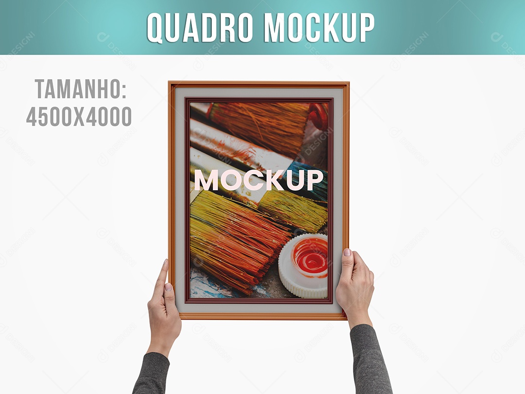 Quadro Parede Mockup PSD Editável