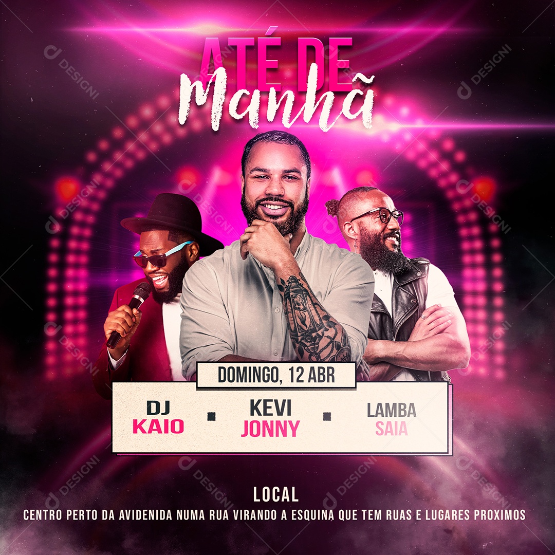 Flyer Show Ate de Manhã Social Media PSD Editável