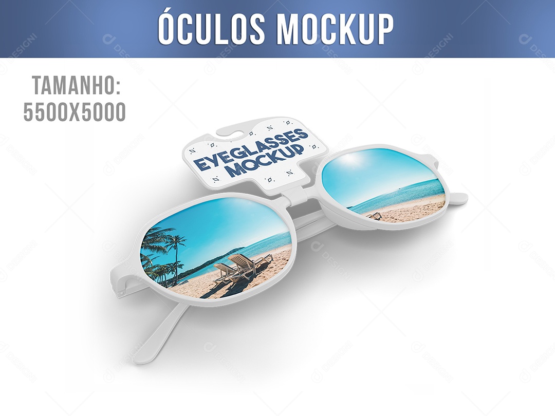 Óculos Mockup PSD Editável
