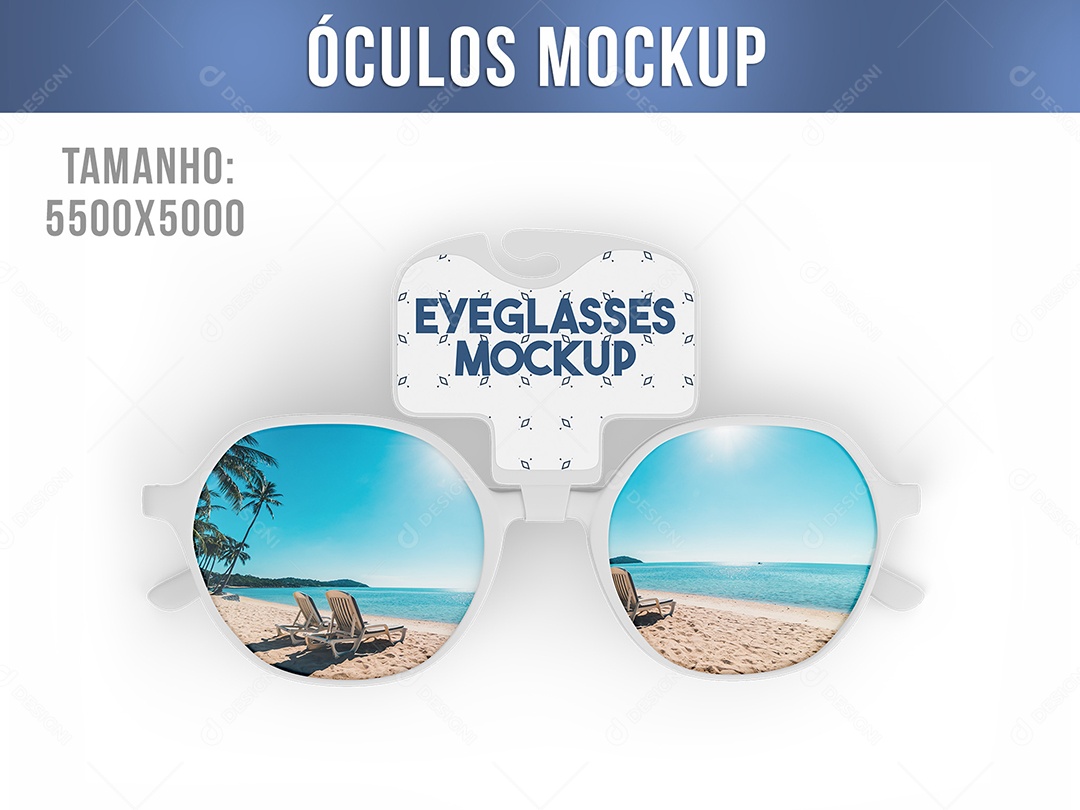 Óculos Mockup  PSD Editável