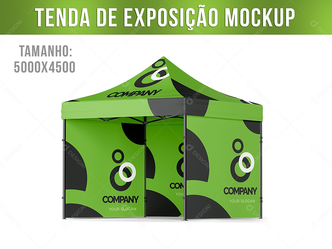 Tenda de Exposição Mockup PSD Editável