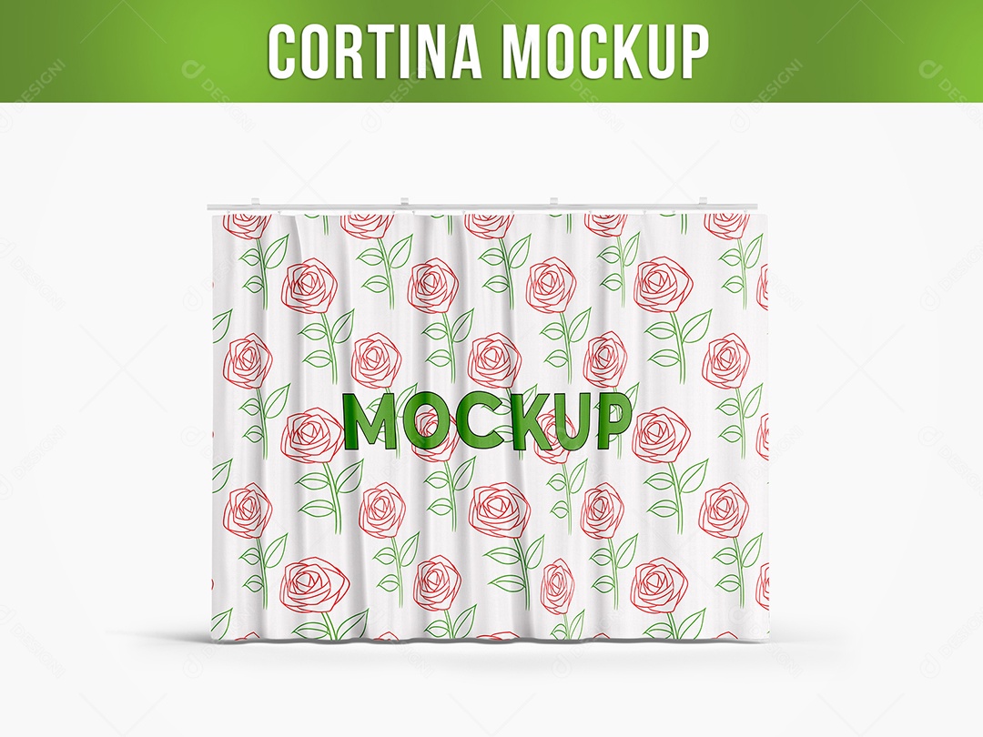 Cortina Mockup PSD Editável