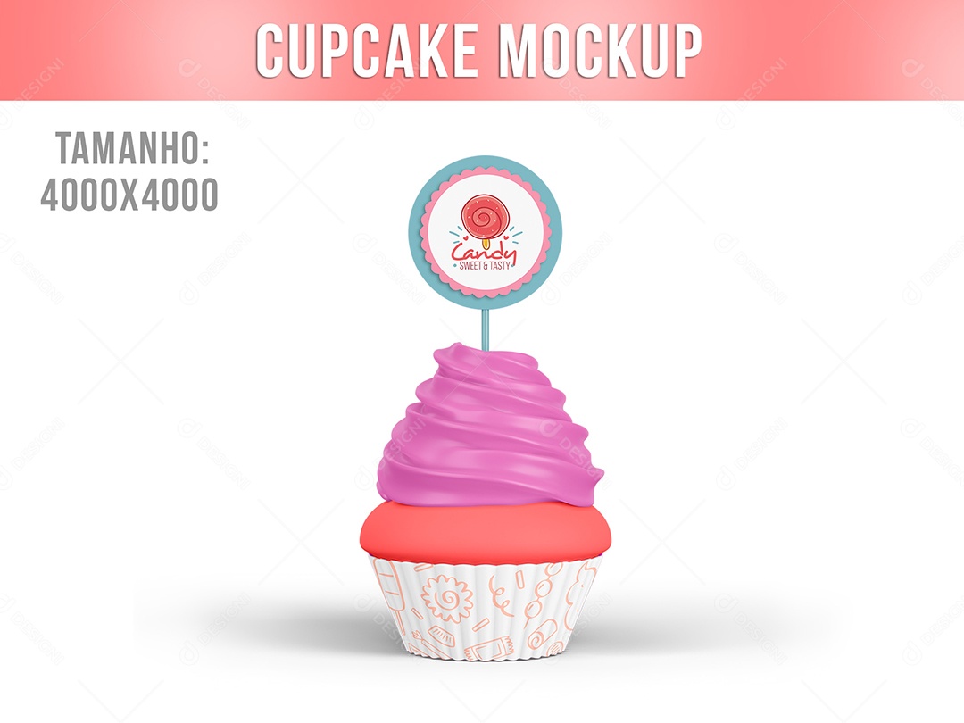 Cupcake Mockup PSD Editável