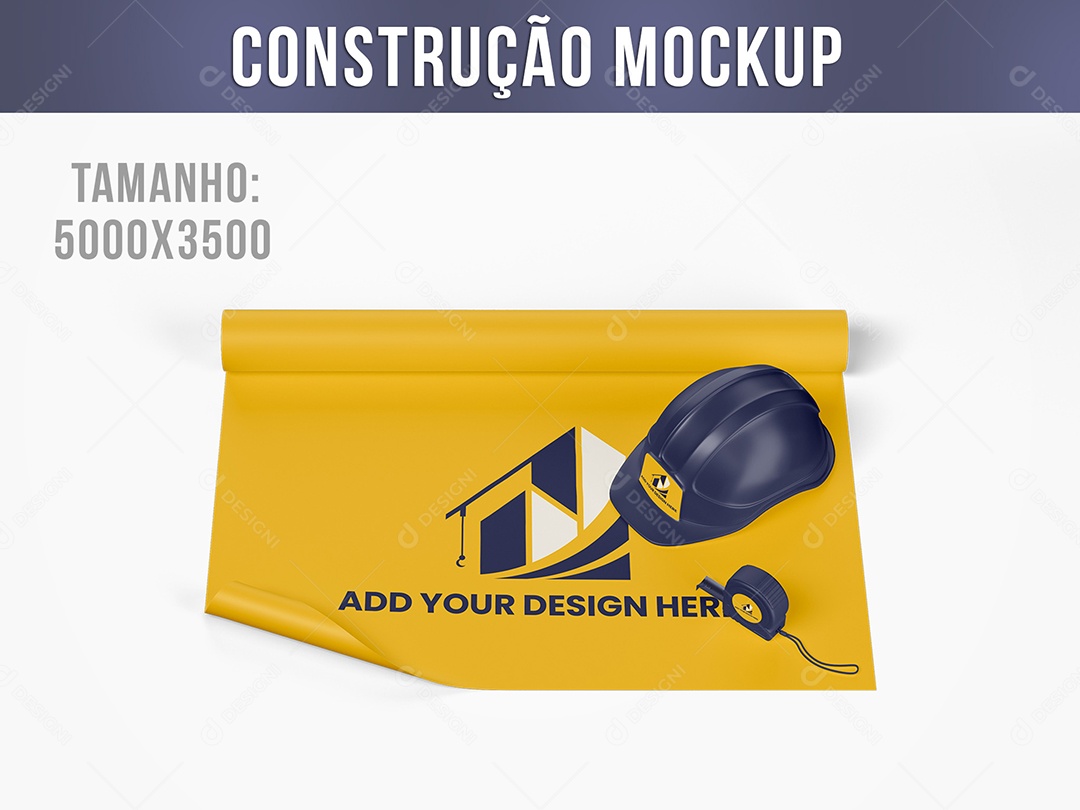 Construção Mockup PSD Editável