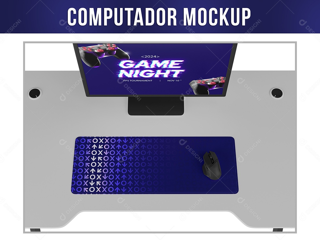 Computador Mockup PSD Editável