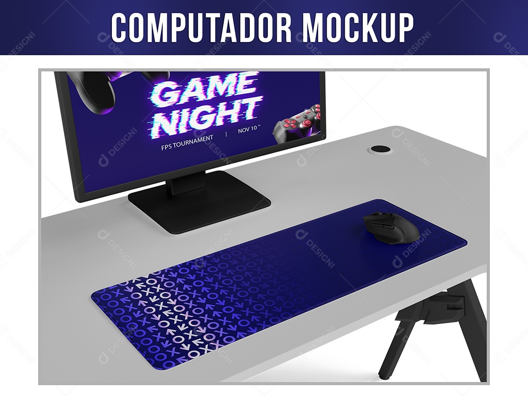 Computador Mockup PSD Editável