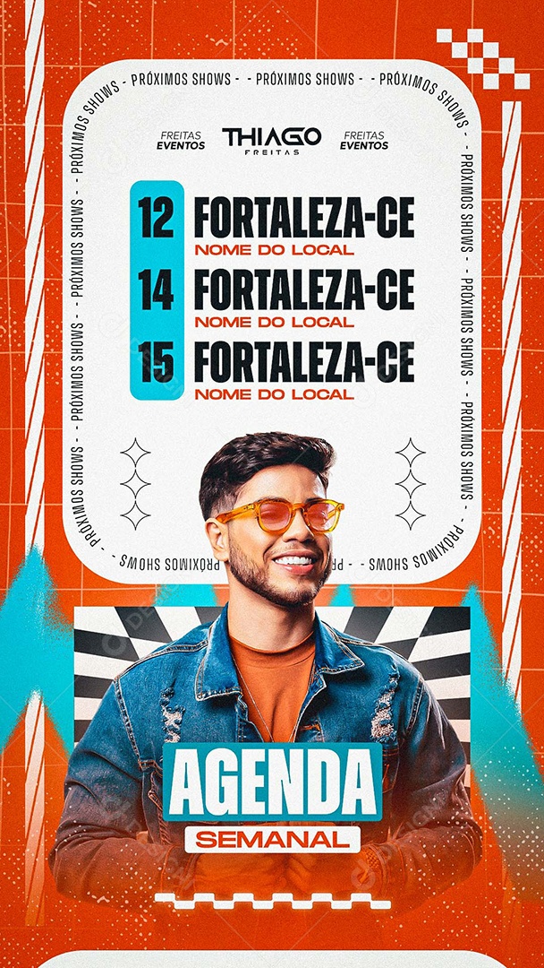 Story Flyer Próximos Shows Agenda Social Media PSD Editável