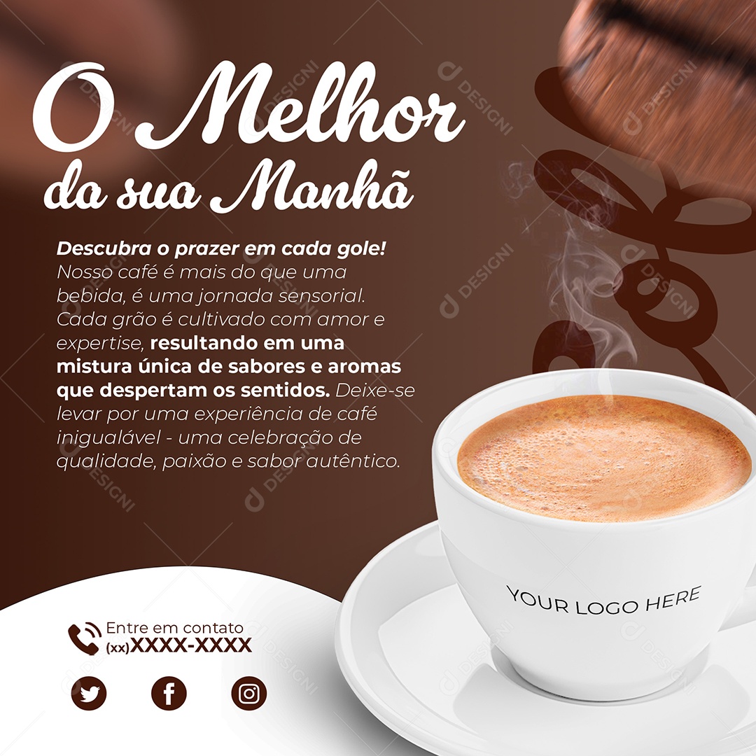 Coffee Shop The Best of Your Social Media PSD Morning Editable