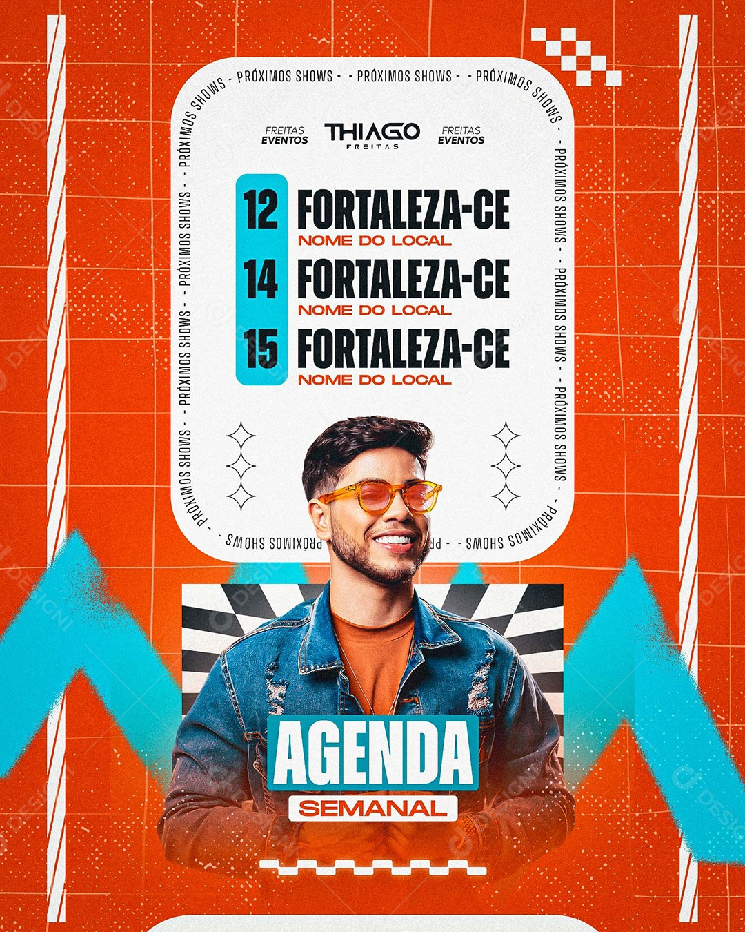 Story Flyer Próximos Shows Agenda Social Media PSD Editável