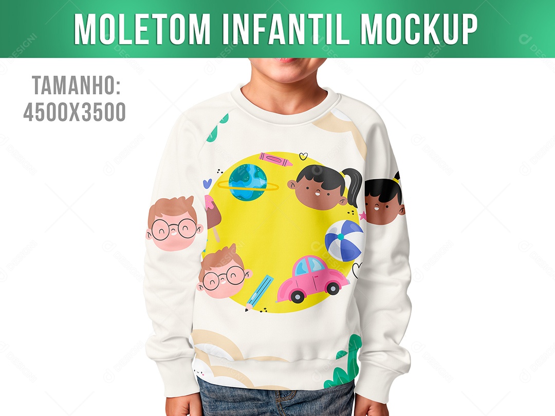 Moletom Infantil Mockup PSD Editável