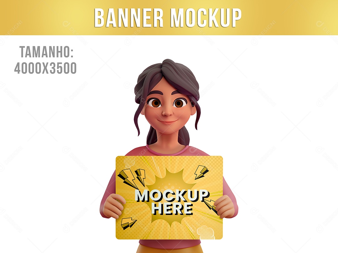 Banner Frente Mockup PSD Editável