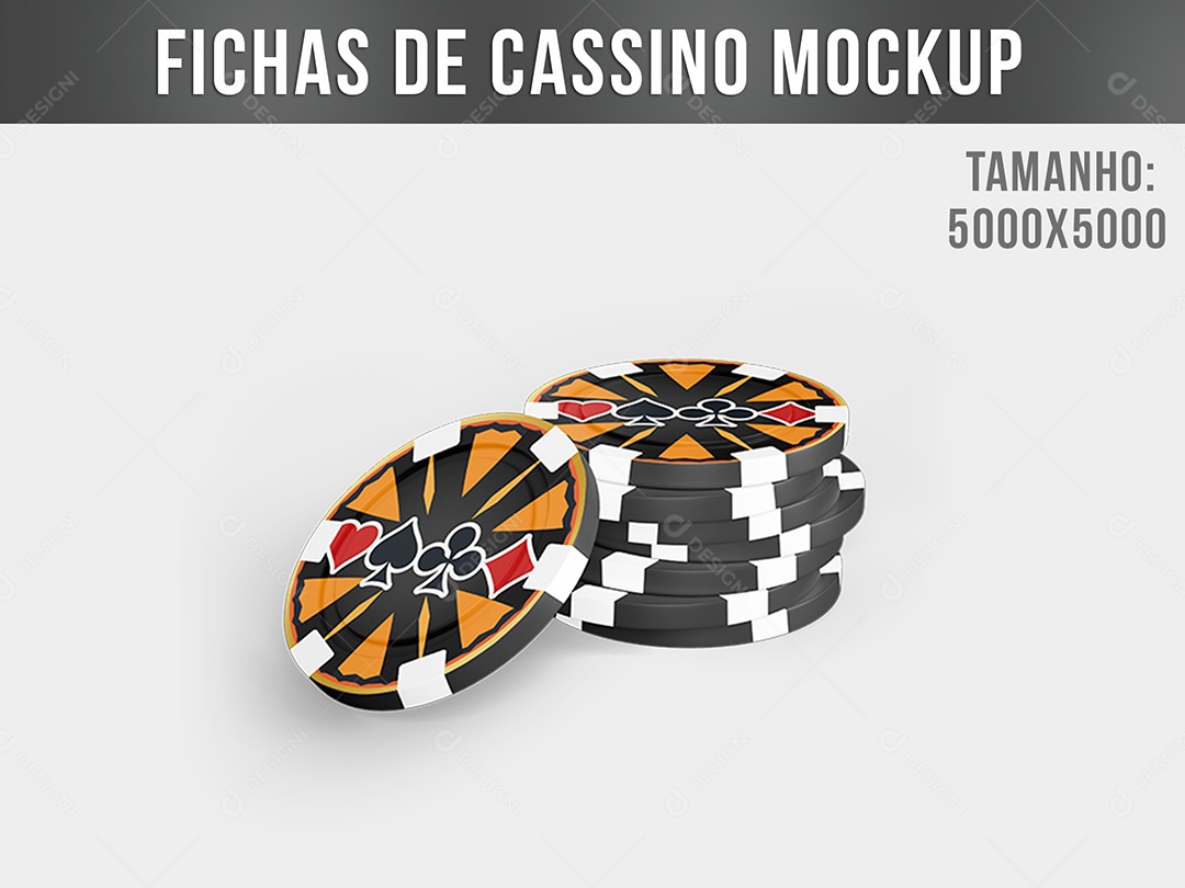 Fichas de Cassino Mockup PSD Editável