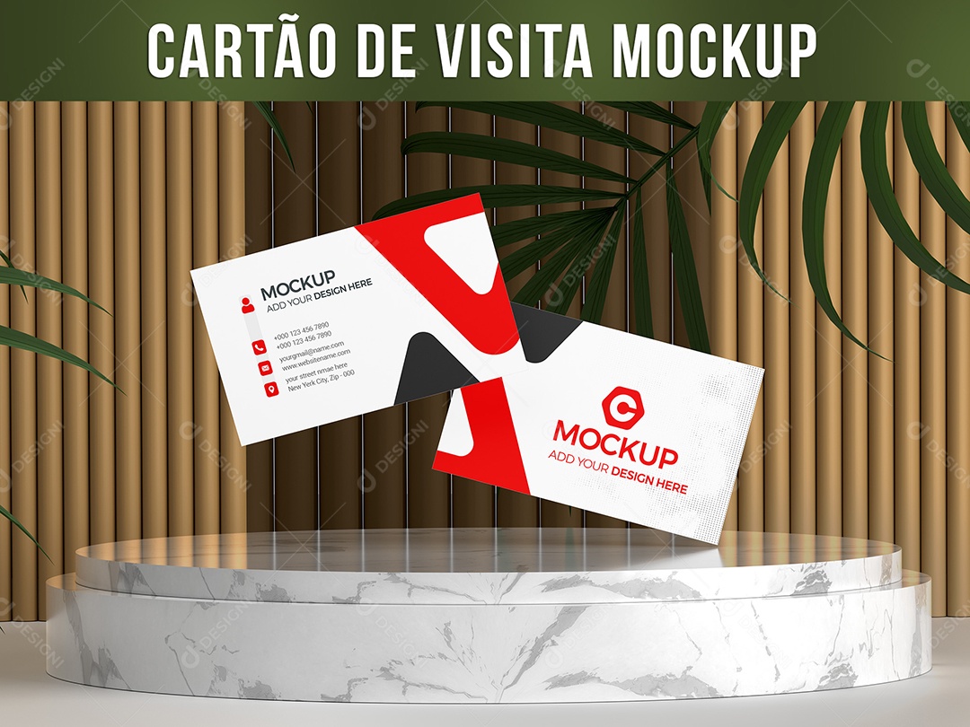 Cartão de Visita Mockup PSD Editável